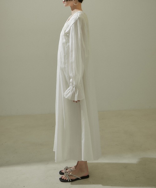 SALON adam et rope'（サロン アダム エ ロペ）の「【WEB限定】ハンドウィーブ2WAYワンピース/24SS【洗える】（ワンピース・レディース・オフホワイト/ブラック/ピンク/イエロー・FREE）」の21枚目の写真