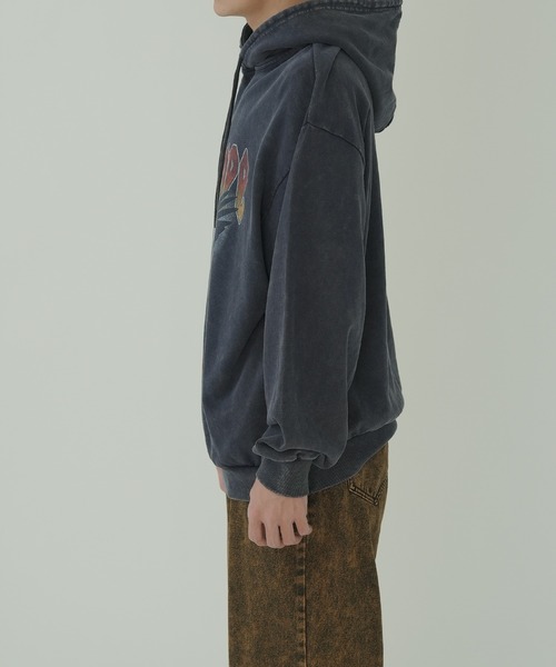 【セール】ハードグラフィック ヴィンテージライク スウェットプルパーカー（パーカー）｜improves（インプローブス）