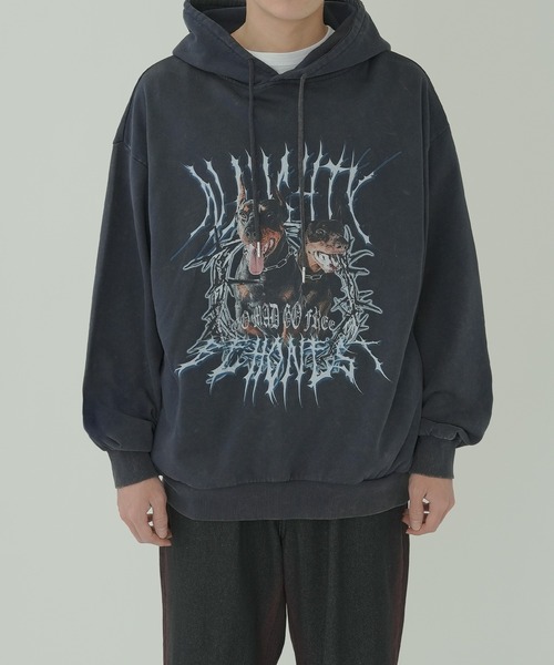 【セール】ハードグラフィック ヴィンテージライク スウェットプルパーカー（パーカー）｜improves（インプローブス）