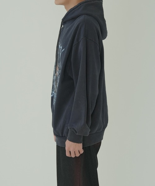 【セール】ハードグラフィック ヴィンテージライク スウェットプルパーカー（パーカー）｜improves（インプローブス）