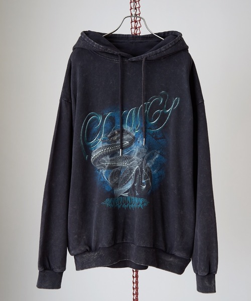 【セール】ハードグラフィック ヴィンテージライク スウェットプルパーカー（パーカー）｜improves（インプローブス）