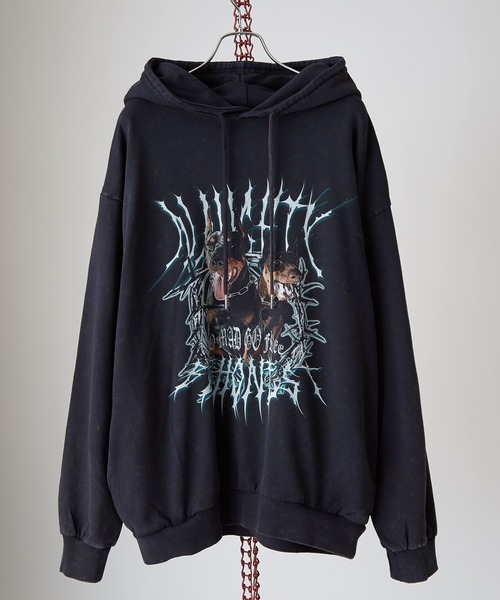 【セール】ハードグラフィック ヴィンテージライク スウェットプルパーカー（パーカー）｜improves（インプローブス）