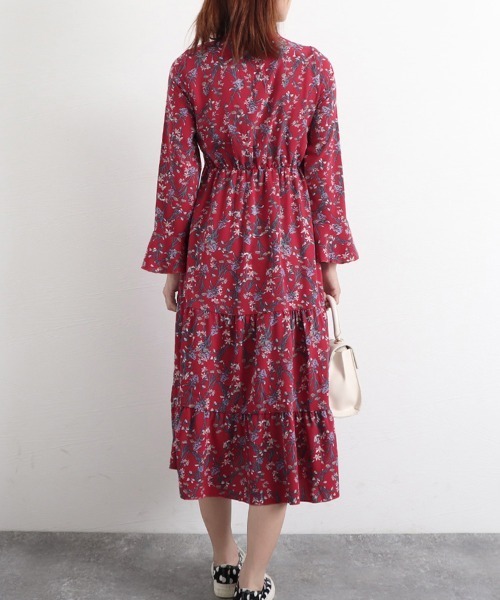 Miniministore(ミニミニストア)の「ティアードワンピース 長袖 ロングワンピ(ワンピース・レディース・アイボリー/ワインレッド/ブラック・M/L)」の18枚目の写真