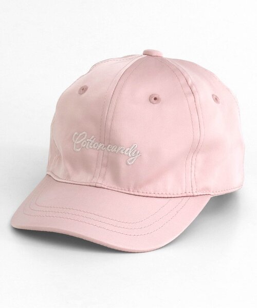 apres les cours（アプレレクール）の「レース・サテンロゴ刺繍キャップ（キャップ・キッズ・オフホワイト/ピンク/ネイビー・50/54/58）」の3枚目の写真