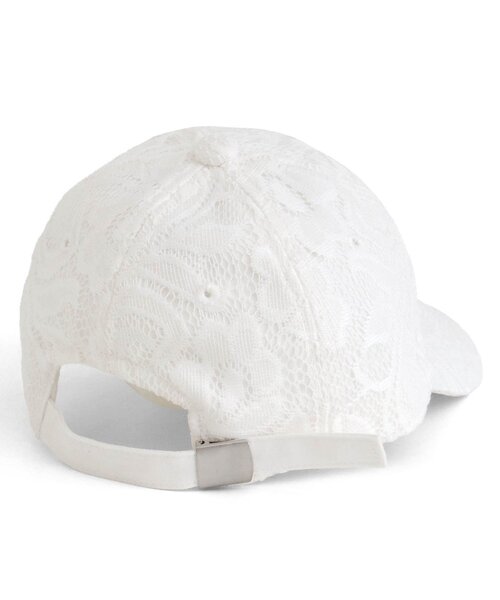 apres les cours（アプレレクール）の「レース・サテンロゴ刺繍キャップ（キャップ・キッズ・オフホワイト/ピンク/ネイビー・50/54/58）」の11枚目の写真