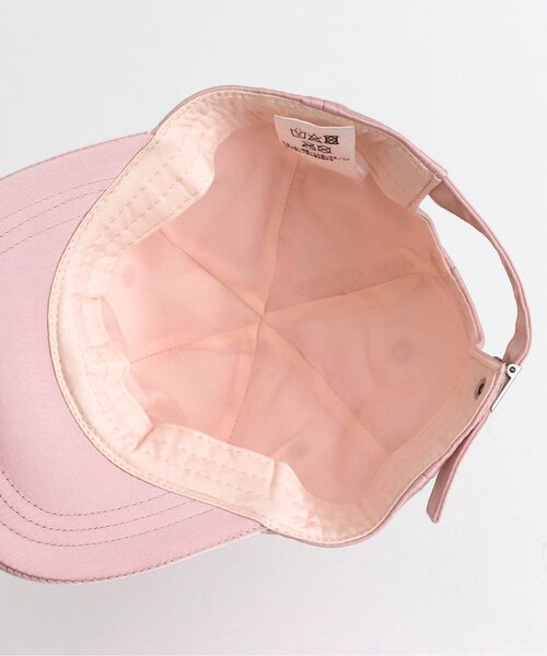 apres les cours（アプレレクール）の「レース・サテンロゴ刺繍キャップ（キャップ・キッズ・オフホワイト/ピンク/ネイビー・50/54/58）」の5枚目の写真