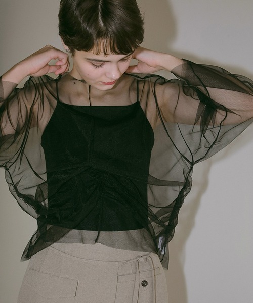 MANOF(マノフ)の「BACK OPEN CAMISOLE(キャミソール・レディース・ブラック/グレー/ホワイト・S/M)」の2枚目の写真