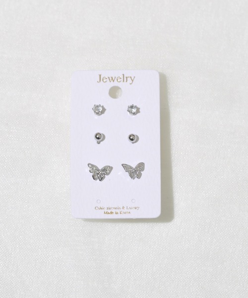 Peony（ピオニー）の「【Peony/ピオニー】/バタフライ3setピアス（ピアス（両耳用）・レディース・E/F/D/B/A/C・FREE）」の3枚目の写真
