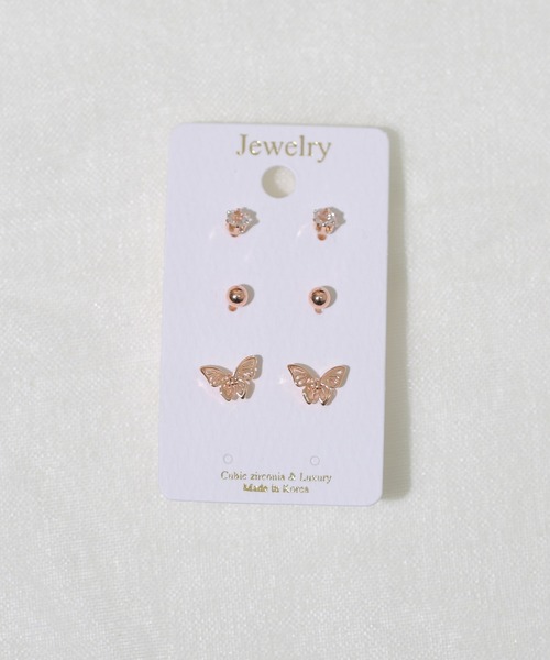 Peony（ピオニー）の「【Peony/ピオニー】/バタフライ3setピアス（ピアス（両耳用）・レディース・E/F/D/B/A/C・FREE）」の9枚目の写真