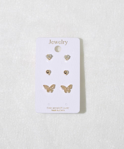 Peony（ピオニー）の「【Peony/ピオニー】/バタフライ3setピアス（ピアス（両耳用）・レディース・E/F/D/B/A/C・FREE）」の11枚目の写真