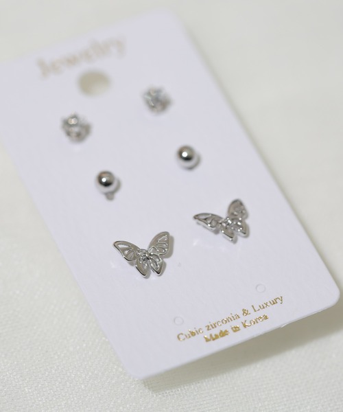 Peony（ピオニー）の「【Peony/ピオニー】/バタフライ3setピアス（ピアス（両耳用）・レディース・E/F/D/B/A/C・FREE）」の12枚目の写真