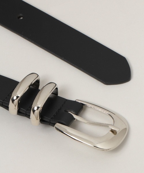 RAGEBLUE（レイジブルー）の「ベーシックメタルレザーベルト（ベルト・レディース・ブラック・FREE）」の3枚目の写真