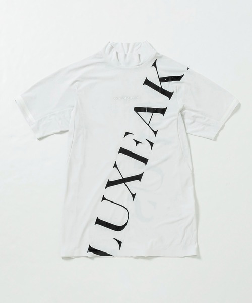 LUXEAKMPLUS(リュクスエイケイエムプラス)の「LUXEAKMPLUS(リュクスエイケイエムプラス)ゴルフ ロゴデザイン半袖モックネックTシャツ(Tシャツ/カットソー・メンズ・ホワイト/ブラック・SMALL/MEDIUM/LARGE/X-LARGE/XX-LARGE)」の18枚目の写真