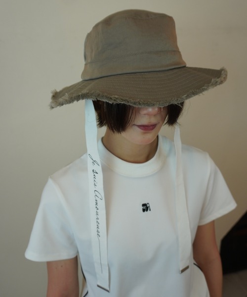 AULA AILA（アウラアイラ）の「フリンジアドベンチャーハット（ハット・レディース・ブラック/カーキ・0）」の9枚目の写真