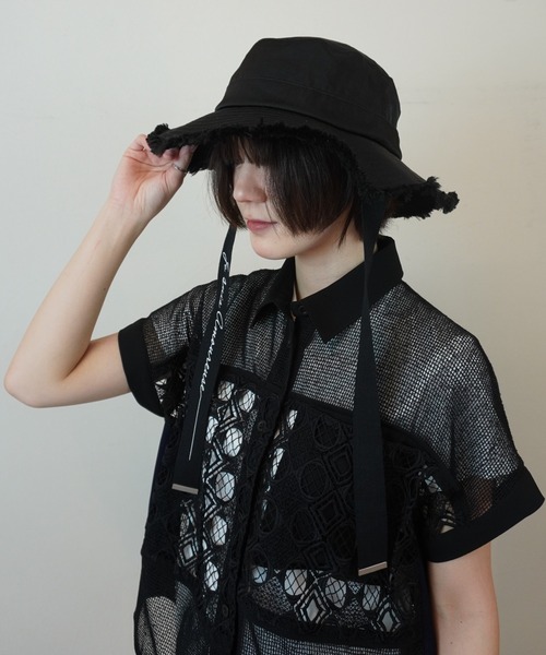 AULA AILA（アウラアイラ）の「フリンジアドベンチャーハット（ハット・レディース・ブラック/カーキ・0）」の14枚目の写真