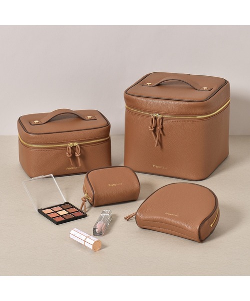 バイカラー バニティポーチ L ブラウン（ポーチ）｜Francfranc（フラン