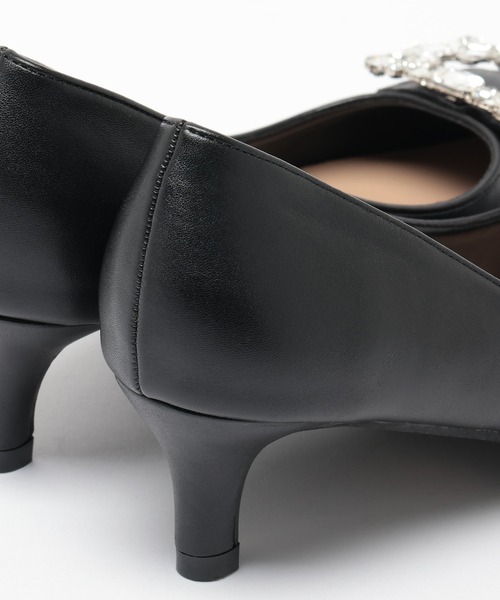 mysty woman（ミスティウーマン）の「スクエアビジューパンプス 109256（パンプス・レディース・ブラック/ベージュ・MEDIUM/LARGE）」の11枚目の写真