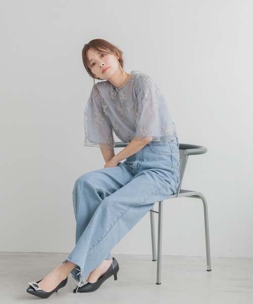 mysty woman（ミスティウーマン）の「スクエアビジューパンプス 109256（パンプス・レディース・ブラック/ベージュ・MEDIUM/LARGE）」の16枚目の写真