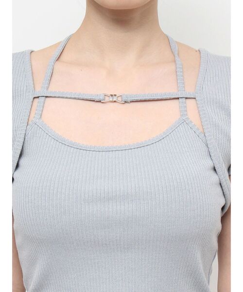 EATME（イートミー）の「キャミセットリブTOP（ニット/セーター・レディース・ブラック/ベージュ/ブルー・FREE）」の21枚目の写真