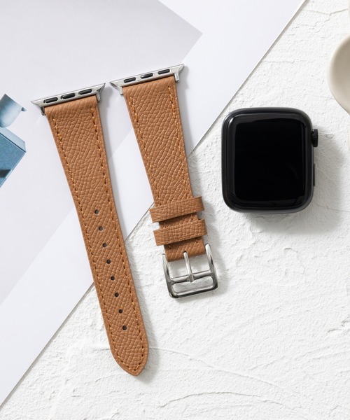 emonique(エモニーク)の「本革レザー Apple Watch バンド スマートウォッチバンド【38/40/41/42/44/45/49mm対応】(デジタル腕時計・レディース・ホワイト/レッド/グレー/ブラウン/ベージュ/ブラック・42/38)」の4枚目の写真