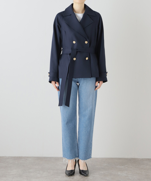 La TOTALITE（ラトータリテ）の「ミドルトレンチコート（トレンチコート・レディース・ネイビー/ベージュ・38/36）」の13枚目の写真
