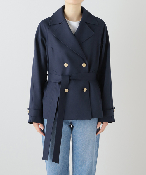 La TOTALITE（ラトータリテ）の「ミドルトレンチコート（トレンチコート・レディース・ネイビー/ベージュ・38/36）」の14枚目の写真