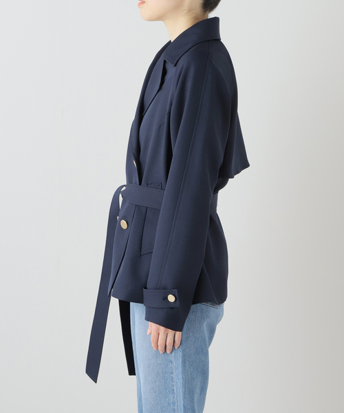 La TOTALITE（ラトータリテ）の「ミドルトレンチコート（トレンチコート・レディース・ネイビー/ベージュ・38/36）」の15枚目の写真