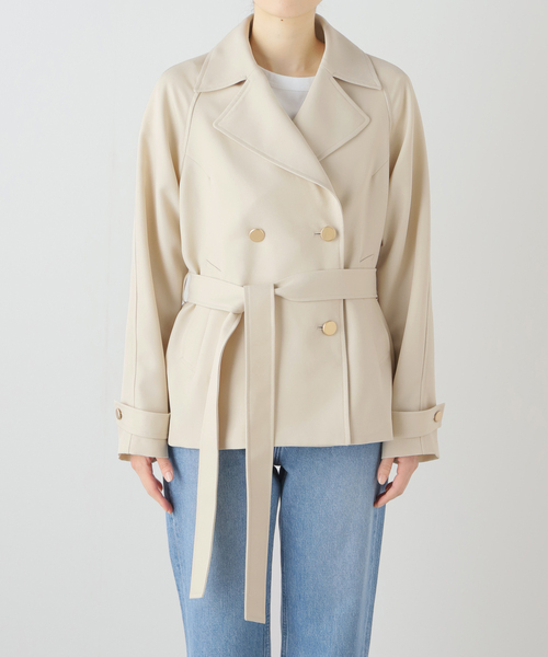 La TOTALITE（ラトータリテ）の「ミドルトレンチコート（トレンチコート・レディース・ネイビー/ベージュ・38/36）」の21枚目の写真