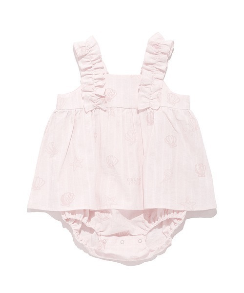 gelato pique（ジェラートピケ）の「【BABY】シェル柄ロンパース