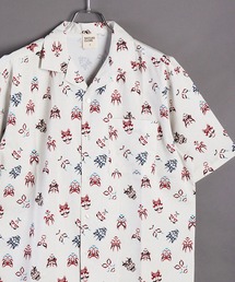 WESTSEA（ウエストシー）の「ストレッチ インクジェットプリント 半袖 オープンカラーシャツ(猫･アニマル･和柄･龍虎･フォト・風神雷神・ペンギン・鯨・クラゲ・花)（シャツ/ブラウス）」