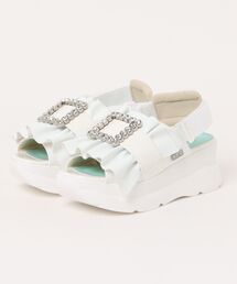 【YOSUKE】厚底フリルサンダル 4450033