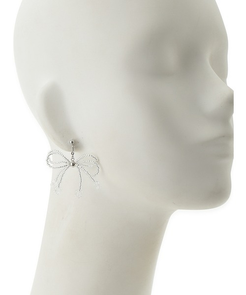 FURFUR(ファーファー)の「リボンピアス(ピアス(両耳用)・レディース・クリア/ブルー/レッド/ピンク・FREE)」の9枚目の写真