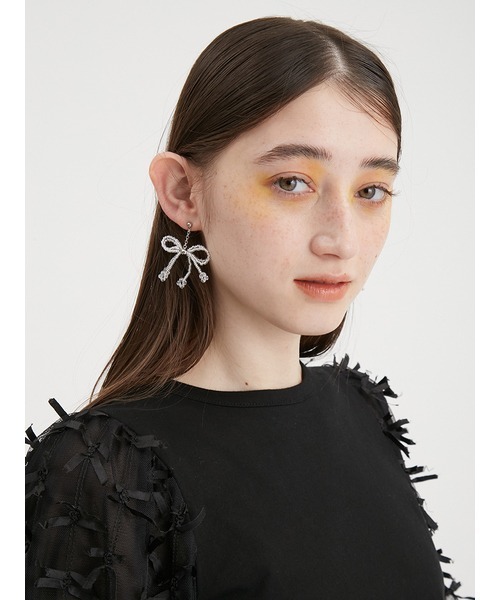 FURFUR(ファーファー)の「リボンピアス(ピアス(両耳用)・レディース・クリア/ブルー/レッド/ピンク・FREE)」の11枚目の写真