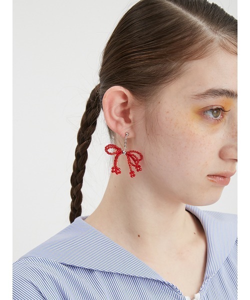 FURFUR（ファーファー）の「リボンピアス（ピアス（両耳用））」 - WEAR