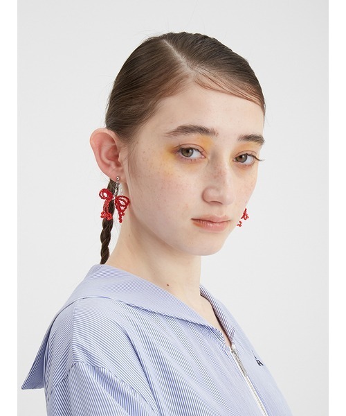 FURFUR(ファーファー)の「リボンピアス(ピアス(両耳用)・レディース・クリア/ブルー/レッド/ピンク・FREE)」の13枚目の写真