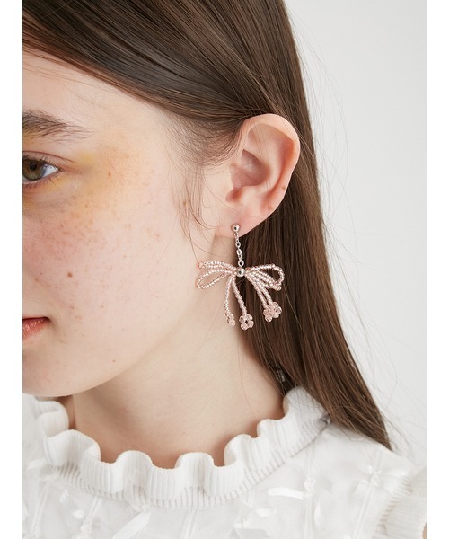 FURFUR(ファーファー)の「リボンピアス(ピアス(両耳用)・レディース・クリア/ブルー/レッド/ピンク・FREE)」の14枚目の写真