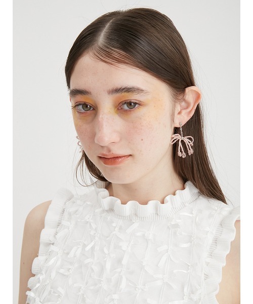 FURFUR(ファーファー)の「リボンピアス(ピアス(両耳用)・レディース・クリア/ブルー/レッド/ピンク・FREE)」の15枚目の写真