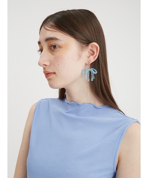 FURFUR(ファーファー)の「リボンピアス(ピアス(両耳用)・レディース・クリア/ブルー/レッド/ピンク・FREE)」の18枚目の写真