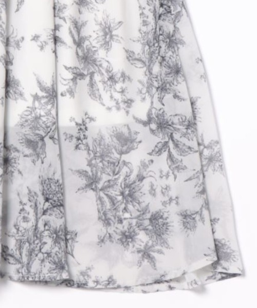 NOMAE（ノーマエ）の「カットアウトリボン花柄ワンピース（ワンピース・レディース・グレー系その他/ブルー系その他/ピンク系その他・FREE）」の7枚目の写真