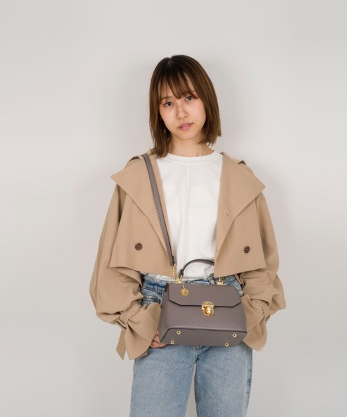 LAURA DI MAGGIO（ローラディマッジオ）の「【LAURA DI MAGGIO/ローラディマッジオ】ミニハンドバッグ ショルダーバッグ　2WAY（ショルダーバッグ・レディース・ブラウン/チャコールグレー/ブラック・FREE）」の4枚目の写真