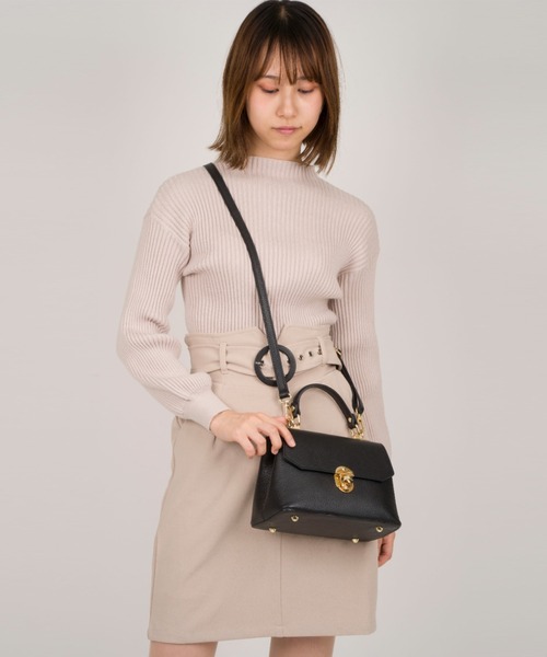 LAURA DI MAGGIO（ローラディマッジオ）の「【LAURA DI MAGGIO/ローラディマッジオ】ミニハンドバッグ ショルダーバッグ　2WAY（ショルダーバッグ・レディース・ブラウン/チャコールグレー/ブラック・FREE）」の13枚目の写真