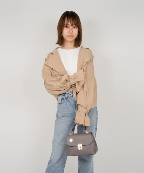 LAURA DI MAGGIO（ローラディマッジオ）の「【LAURA DI MAGGIO/ローラディマッジオ】ミニハンドバッグ ショルダーバッグ　2WAY（ショルダーバッグ・レディース・ブラウン/チャコールグレー/ブラック・FREE）」の5枚目の写真