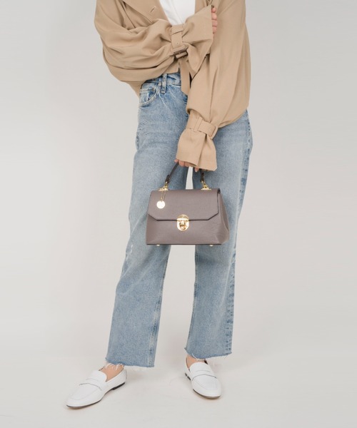 LAURA DI MAGGIO（ローラディマッジオ）の「【LAURA DI MAGGIO/ローラディマッジオ】ミニハンドバッグ ショルダーバッグ　2WAY（ショルダーバッグ・レディース・ブラウン/チャコールグレー/ブラック・FREE）」の6枚目の写真