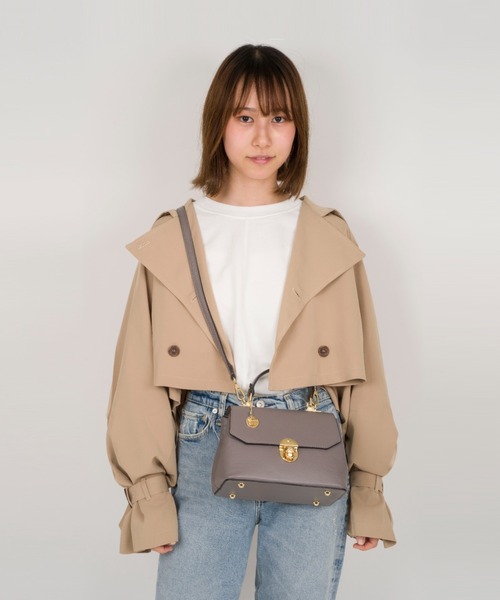 LAURA DI MAGGIO（ローラディマッジオ）の「【LAURA DI MAGGIO/ローラディマッジオ】ミニハンドバッグ ショルダーバッグ　2WAY（ショルダーバッグ・レディース・ブラウン/チャコールグレー/ブラック・FREE）」の7枚目の写真