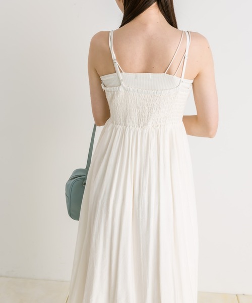 OLIVE des OLIVE（オリーブデオリーブ）の「ドロストリボンキャミワンピース（ワンピース・レディース・チェック/ブラック/オフホワイト/ブラック系その他・FREE）」の10枚目の写真