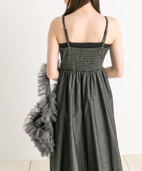 OLIVE des OLIVE（オリーブデオリーブ）の「ドロストリボンキャミワンピース（ワンピース・レディース・チェック/ブラック/オフホワイト/ブラック系その他・FREE）」の16枚目の写真