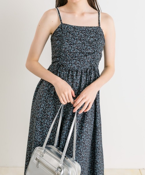 OLIVE des OLIVE（オリーブデオリーブ）の「ドロストリボンキャミワンピース（ワンピース・レディース・チェック/ブラック/オフホワイト/ブラック系その他・FREE）」の21枚目の写真