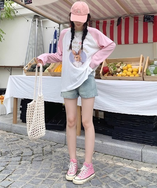 GEMEDA(ジェメダ)の「ししゅうポケットデザインショットパンツ(デニムパンツ・レディース・ライトブルー・S/M/L)」の8枚目の写真