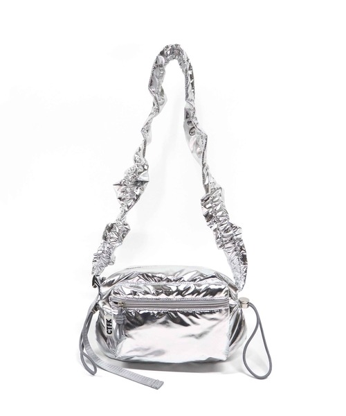 CONTROL FREAK（コントロールフリーク）の「CONTROL FREAK / CTFK（コントロールフリーク）撥水ギャザークロスボディバッグ（ショルダーバッグ・レディース・チャコール/ピンク/グリーン/アイボリー/ブルー/シルバー/オレンジ/その他/カーキ/ボルドー/レオパード/ネイビー/ドット/チェック/ブラック系その他/オリーブ/マルチ・FREE）」の20枚目の写真