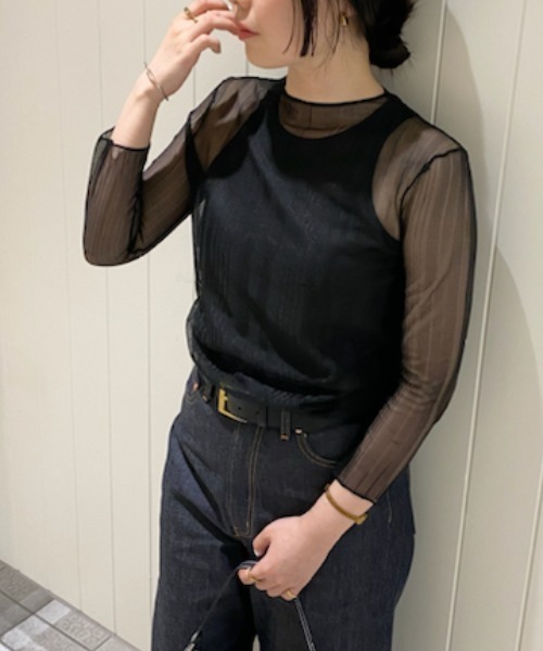 Mila owen シアーリブニット タンクSET Mila Owen 【UUコラボ】シアーリブニットタンクSET